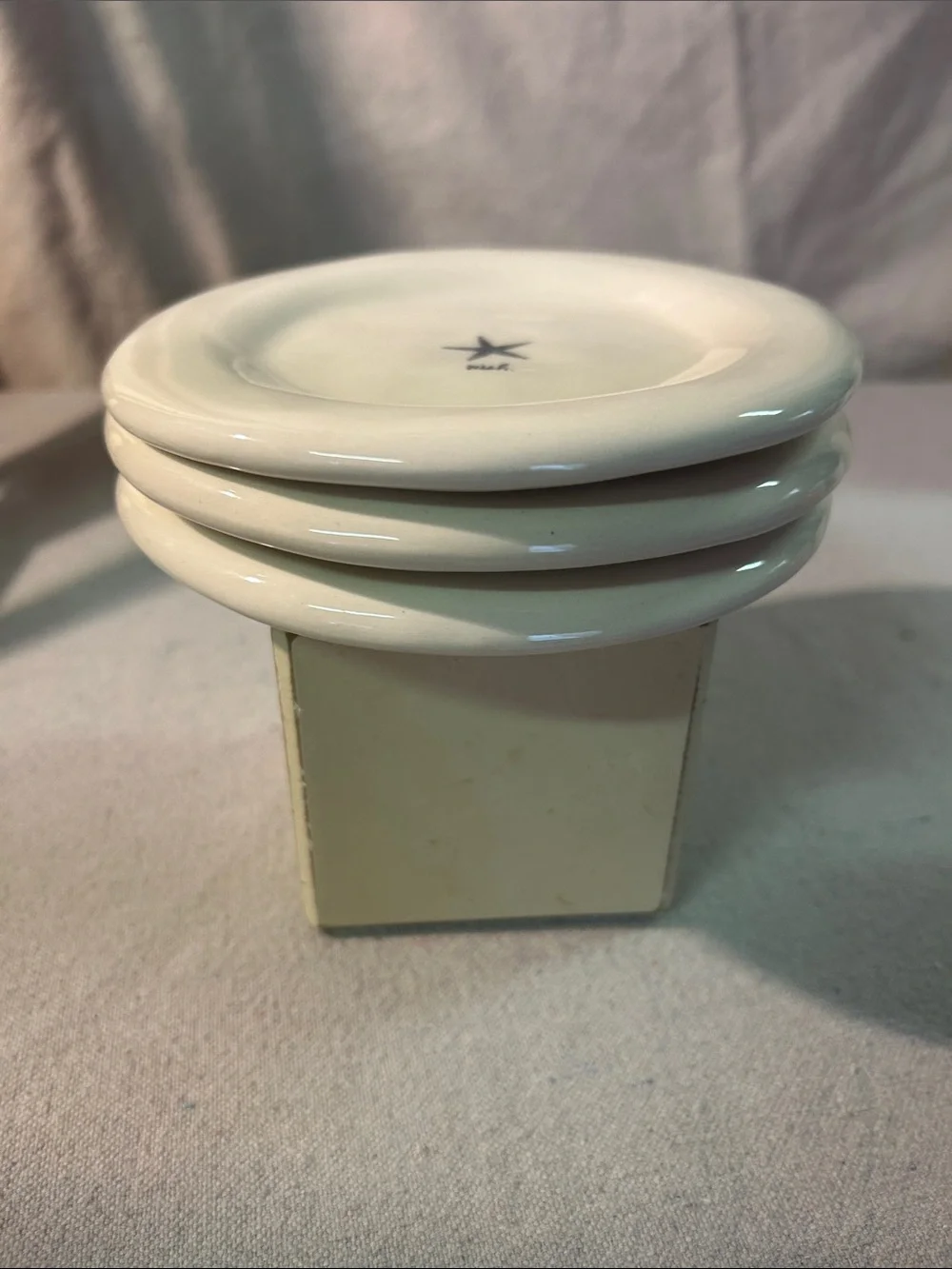 Rae Dunn White Ceramic Sea Life Appetizer Dishes (Set of 3)